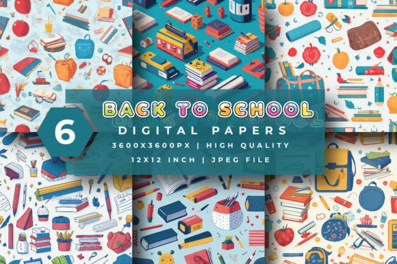 Download Back to School Digital Papers - Digital papers Collection