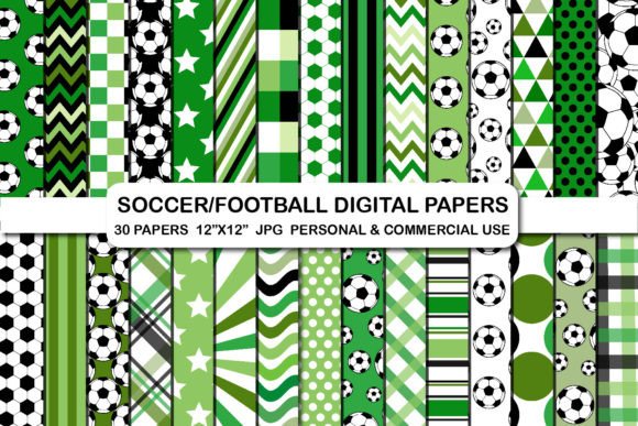 Download Soccer Digital Papers Football Paper Set - Digital papers Collection
