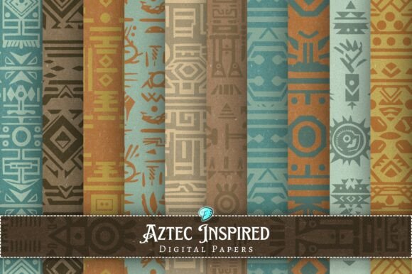 Download Aztec Inspired Digital Papers - Digital papers Collection