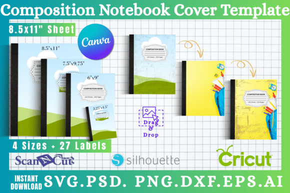 Download Composition Notebook Cover Templates 02 - Composition Collection