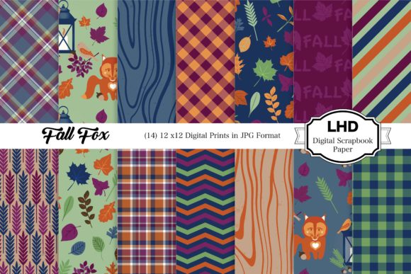 Download Fall Fox Autumn Digital Papers - Digital papers Collection