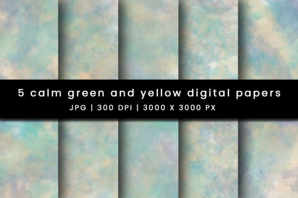 Download Calm Green and Yellow Digital Papers - Digital papers Collection