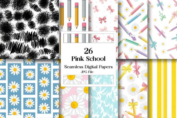 Download Pink School Digital Papers - Digital papers Collection