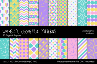 Download Whimsical Geometric Digital Papers - Digital papers Collection