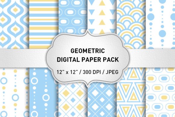 Download Light Blue Geometric Digital Papers - Digital papers Collection