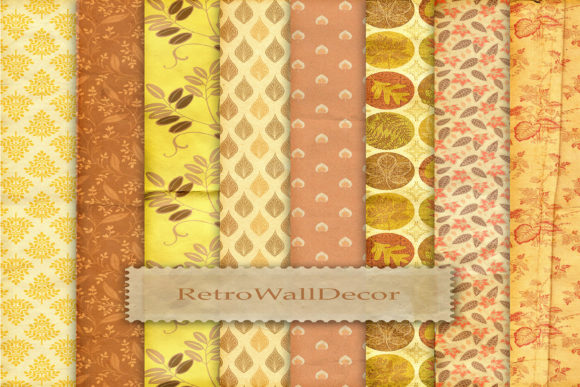 Download Autumn Digital Papers, Crumpled Digital - Digital papers Collection