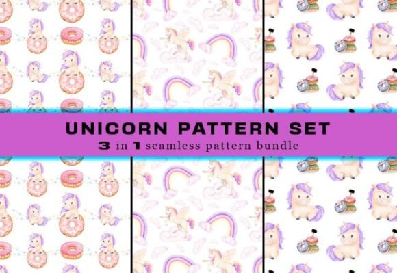 Download Unicorn Seamless Pattern Digital Papers - Digital papers Collection