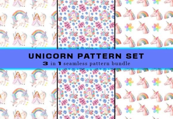 Download Unicorn Seamless Pattern Digital Papers - Digital papers Collection