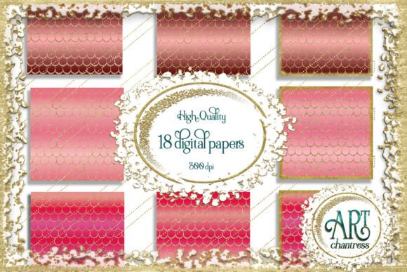 Download Mermaid Scale Blush Pink Digital Papers - Digital papers Collection