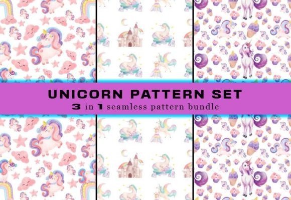 Download Unicorn Seamless Pattern Digital Papers - Digital papers Collection