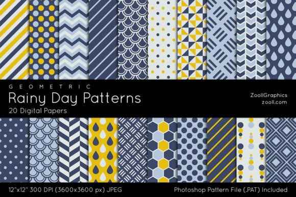 Download Rainy Day Geometric Digital Papers - Digital papers Collection