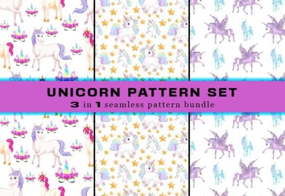 Download Unicorn Seamless Pattern Digital Papers - Digital papers Collection