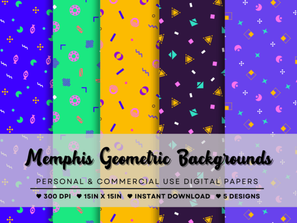 Download Memphis Geometric Backgrounds - Geometric backgrounds Collection