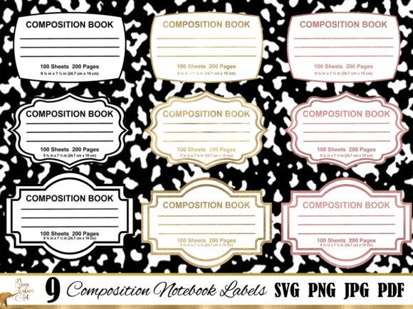 Download 9 Composition Notebook Labels - Composition Collection
