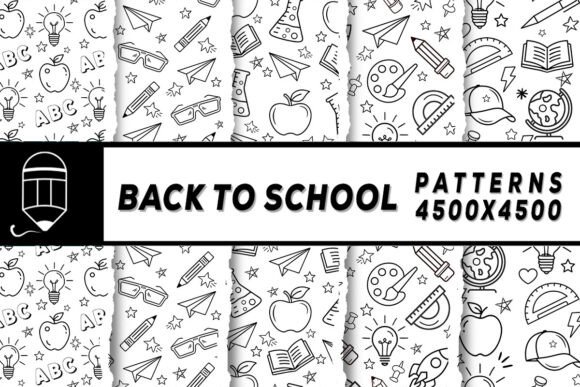 Download Back to School Digital Papers Patterns - Digital papers Collection