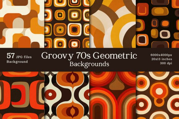 Download 57 Groovy 70s Geometric Backgrounds - Geometric backgrounds Collection