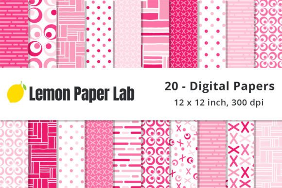 Download Pink Geometric Digital Papers - Digital papers Collection