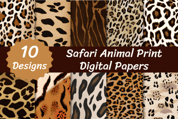 Download Safari Animal Print Digital Papers - Digital papers Collection