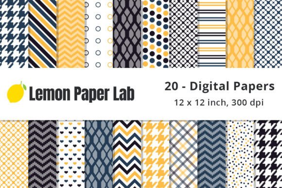 Download Blue and Yellow Digital Papers - Digital papers Collection