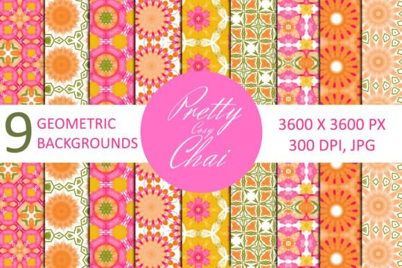 Download Summer Floral Geometric Backgrounds - Geometric backgrounds Collection