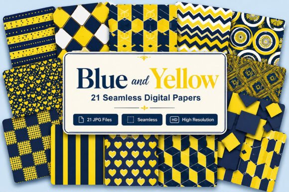 Download Blue and Yellow Digital Papers - Digital papers Collection