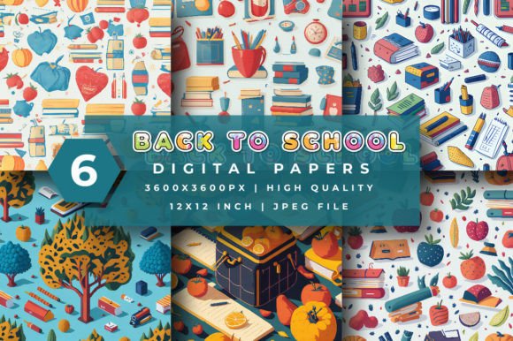 Download Back to School Digital Papers - Digital papers Collection