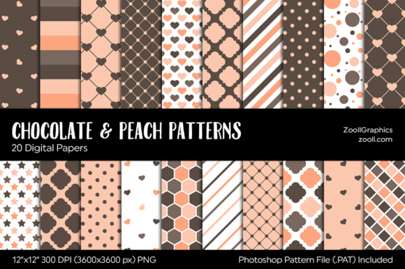 Download Chocolate and Peach Digital Papers - Digital papers Collection