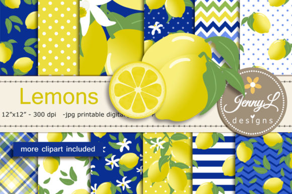 Download Lemon Digital Papers and Clipart - Digital papers Collection
