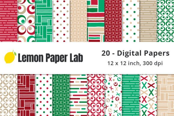 Download Christmas Geometric Digital Papers - Digital papers Collection