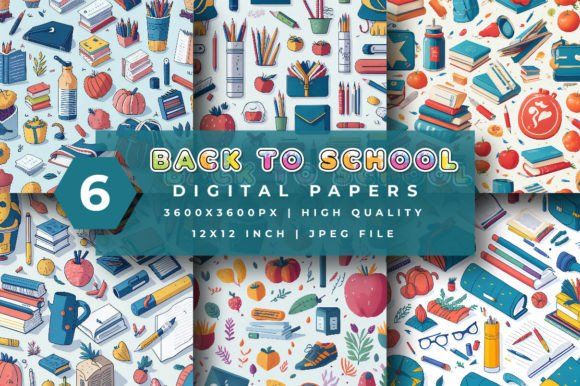Download Back to School Digital Papers - Digital papers Collection