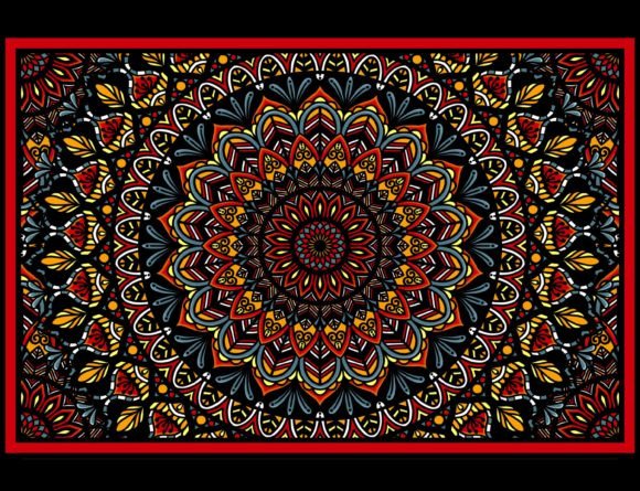 Download Ethnic Tribal Mandala Floral Rug Pattern - Ethnic tribal Collection
