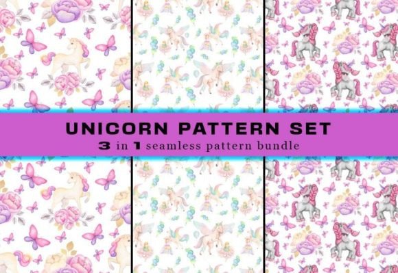 Download Unicorn Seamless Pattern Digital Papers - Digital papers Collection