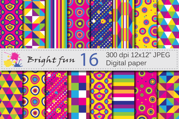 Download Bright Geometric Digital Papers - Digital papers Collection