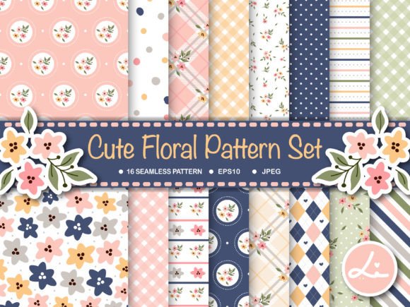 Download Cute Floral Digital Papers Set - Premium Resources